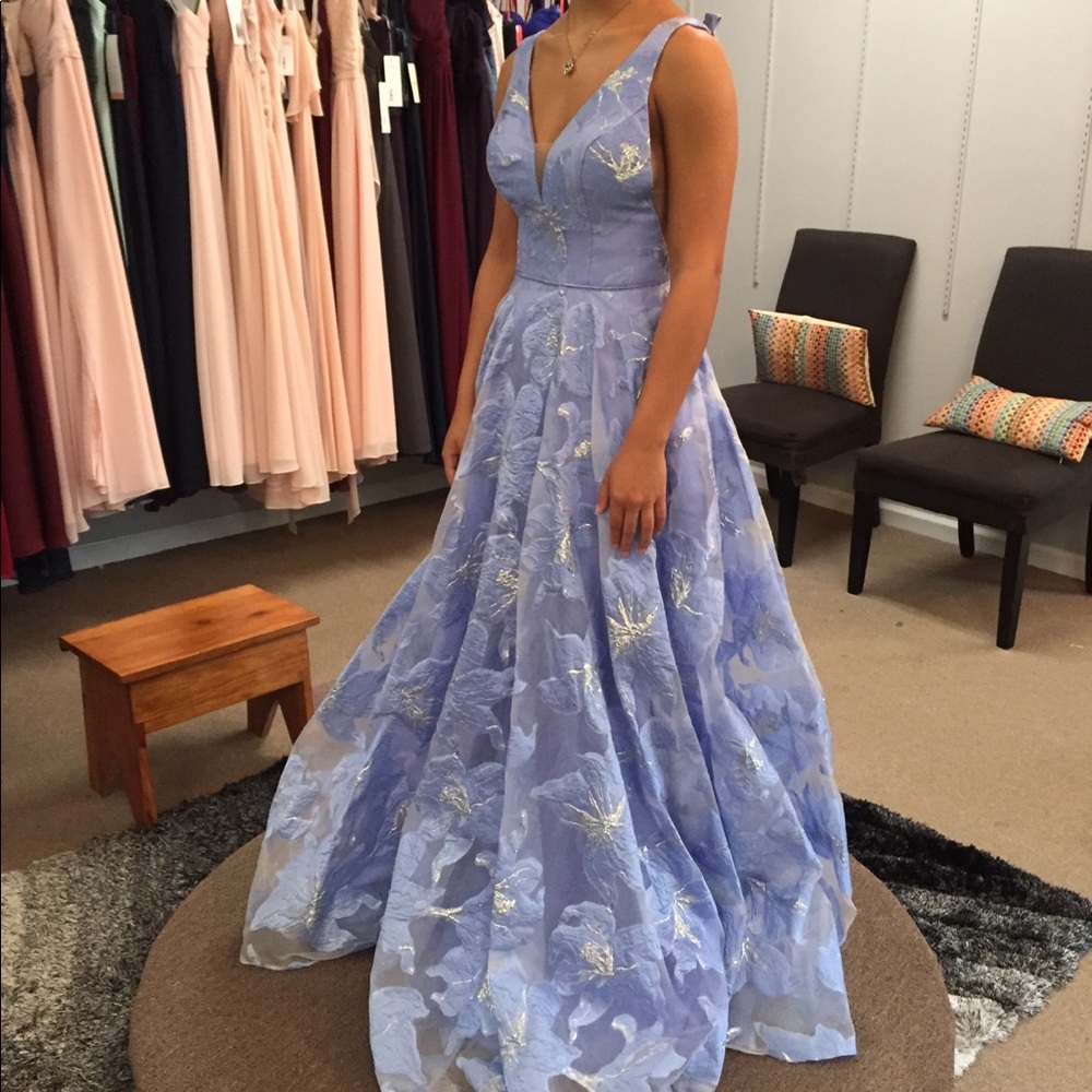 sherri hill cinderella floral dress only worn once